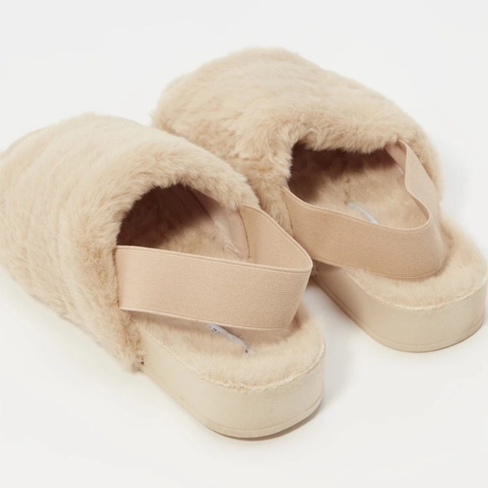 Strap Back Fuzzy Slippers - Picture 3 of 7